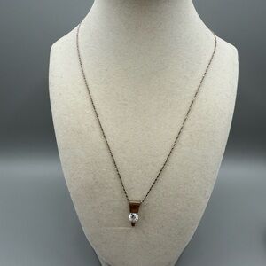 Solitaire Sterling Necklace